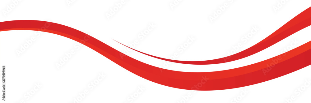 Fototapeta premium Vector red line background curve element with white space for text and message design, overlapping layers, vector