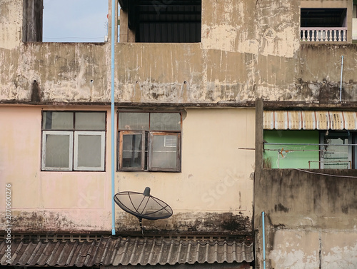 old abandoned building in the city