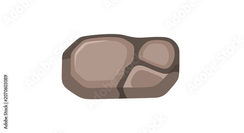 Bild auf Leinwand Brown stone rock natural object.