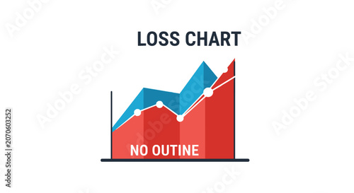 Fotografi Business Loss Chart Graph Icon.