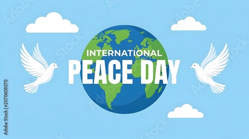 International peace day celebrating global harmony and unity around the world