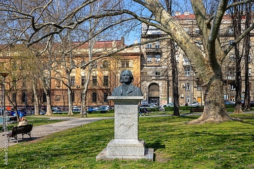 belgrad, serbien - manjezh park mit büste von franz liszt 