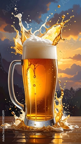 Beer Splash Sunset. (1)
