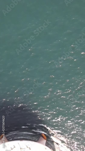 Cargo ship flying