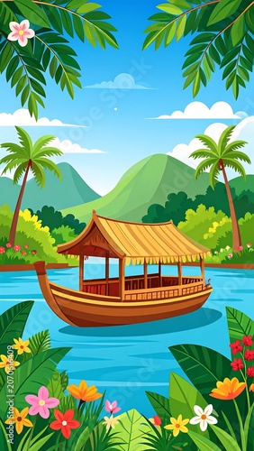 Boat Trip on River.