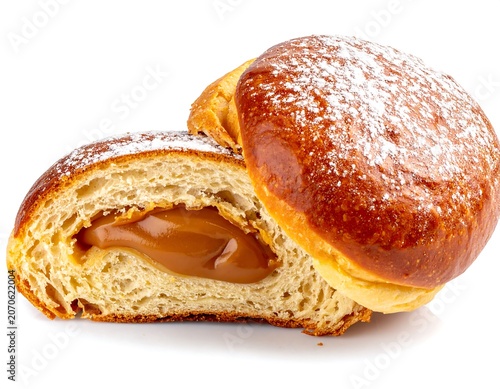 Caramel Bun Isolated.