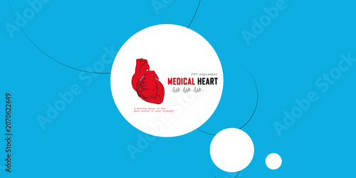2d illustration  Anatomy of Human Heart 