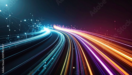 creative concept of data information technology , streaming display of digital information

