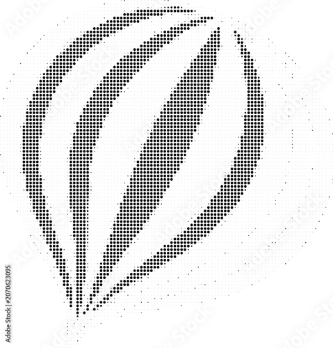 Abstract halftone watermelon pattern with curved stripes and a modern aesthetic on a transparent grid background.