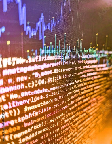 creative concept of data information technology , streaming display of digital information


