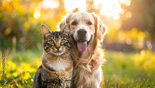 Cat and Dog Friends.