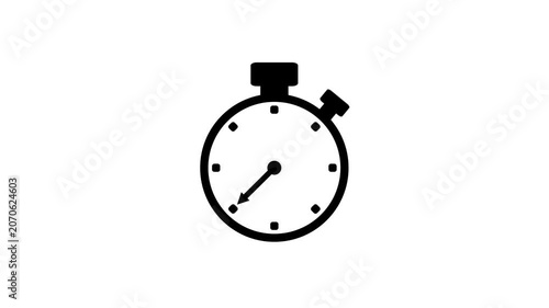 Animated stopwatch icon spinning and ringing