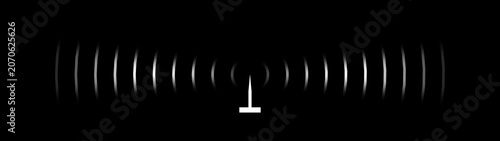 Sustainable Digital Radio station signal tower concept icon. Internet network net connection icon logo. Abstract Radio waves waves background. 4k. 