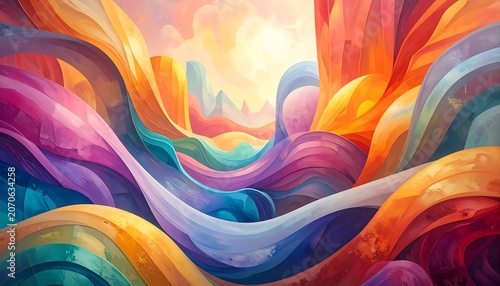 Colorful Abstract Landscape. (2)