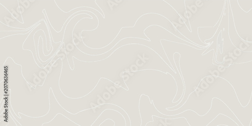 Topographic map background with abstract black wavy lines on white, seamless pattern texture vector illustration. An abstract monochrome topographic map background, black wavy contour lines