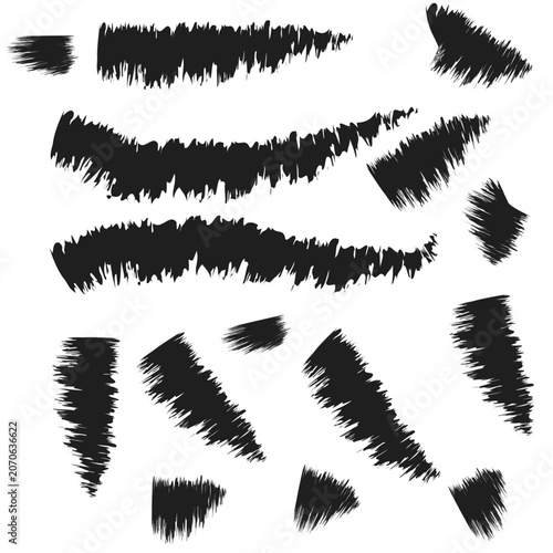Black brush strokes for artistic design