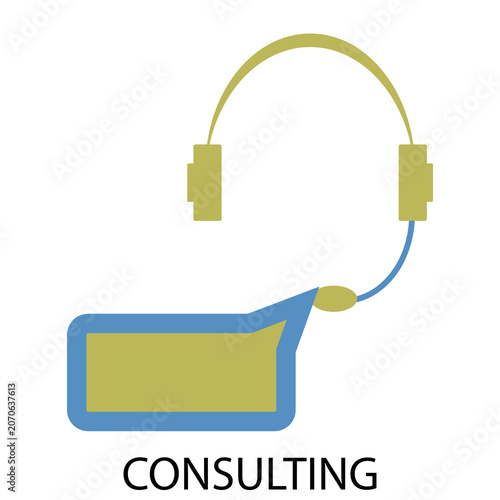Consulting icon flat design