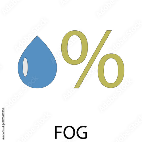 Icon weather fog mist