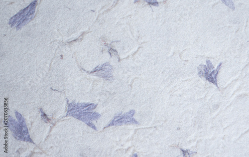 Handmade Botanical Paper Texture with Purple Petal Inclusions