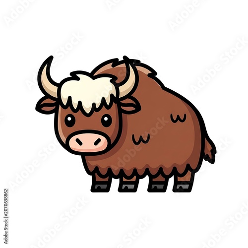 Angry cartoon bull with steam from nostrils.