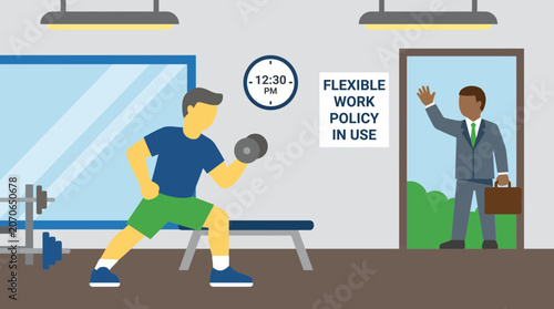 Canvastavla Employee Gym Session During Midday Using Flexible Work Policy