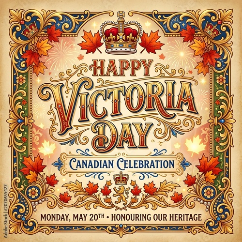 Happy Victoria Day Canadian Celebration Greeting Card