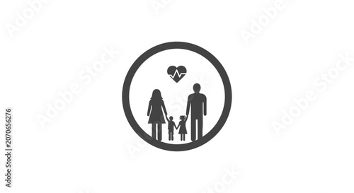 Family love and relationship symbol.