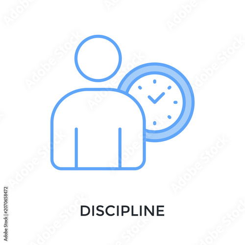 Tableau sur toile Discipline Icon Lineal Blue Style