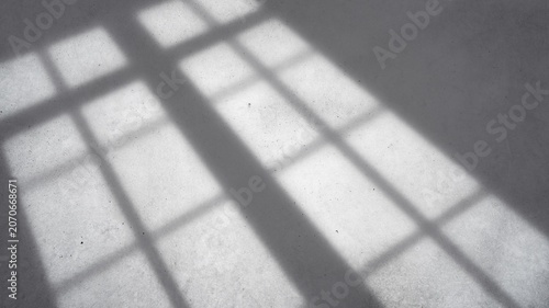 Bild auf Leinwand Gray concrete texture background with window frame shadow