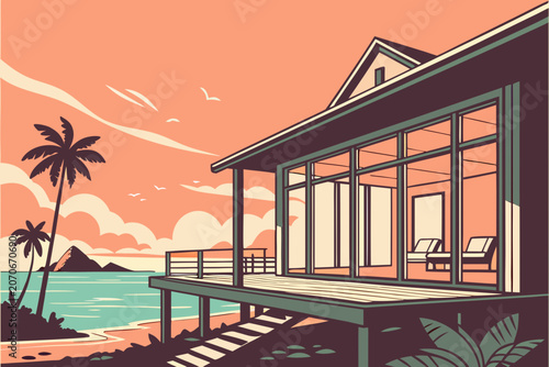 sunset over the sea