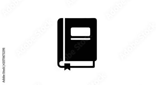 Black and white closed textbook.