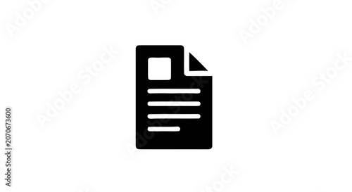 Black and white document icon.