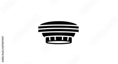 Foto Black and white striped mushroom cap.