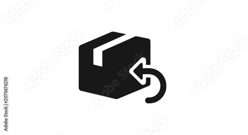 Black box with white arrow icon.