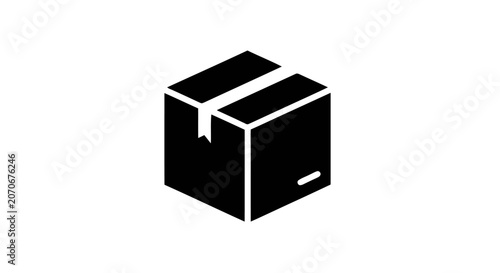 Black Box with White Sealing Tape.