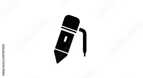Tableau sur toile Black Mechanical Pencil Writing Instrument.