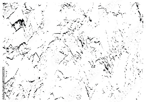 Abstract Grunge Splatter Texture Background in Monochrome Line Art Style