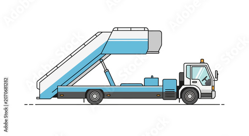 Illustration of an airport stairs vehicle.