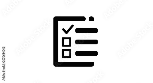 фотографія Checklist Document Icon Design Element.