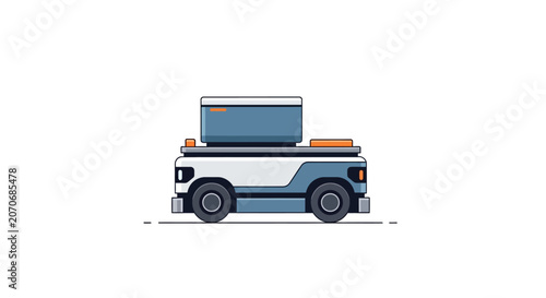 Autonomous delivery robot with a cargo box