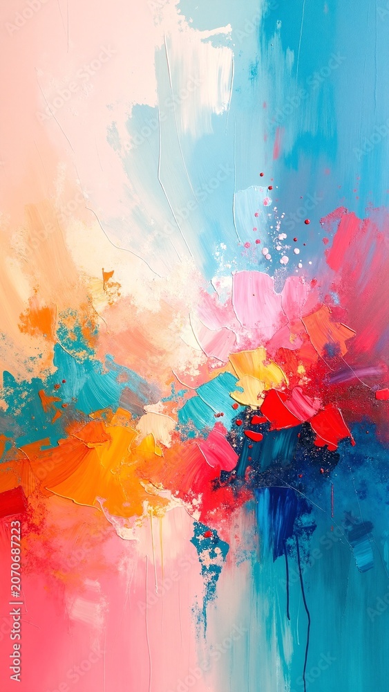 Fototapeta premium a painting of a colorful abstract painting