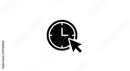 Cursor on a clock icon.