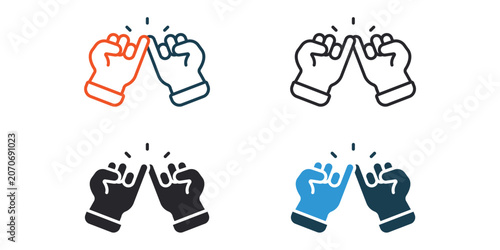 Foto promise icons outline and Flat Style,transparent background