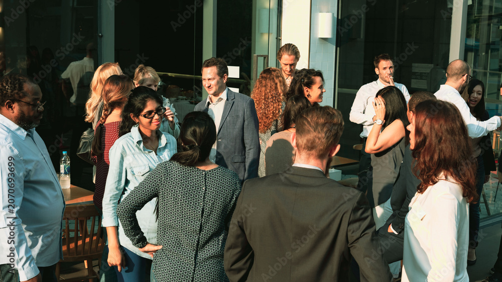 Obraz premium Outdoor networking event gathering photo
