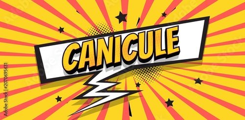 canicule bannière bulle bd rouge