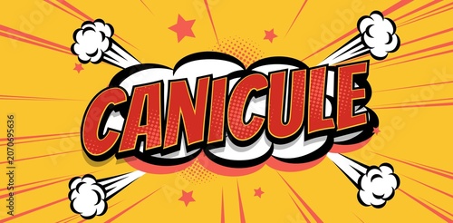 Schilderij op canvas canicule bannière explosion