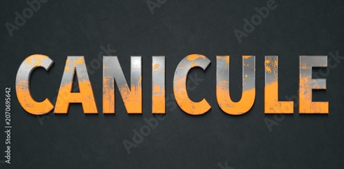 Foto canicule bannière rouille