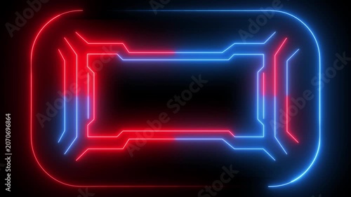  cyber gaming border overlay with neon laser lights.