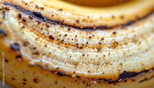 Ripe Banana Texture Under Soft