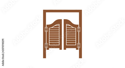Saloon Doors, Swinging Doors, Western Bar Entrance, Brown Wood